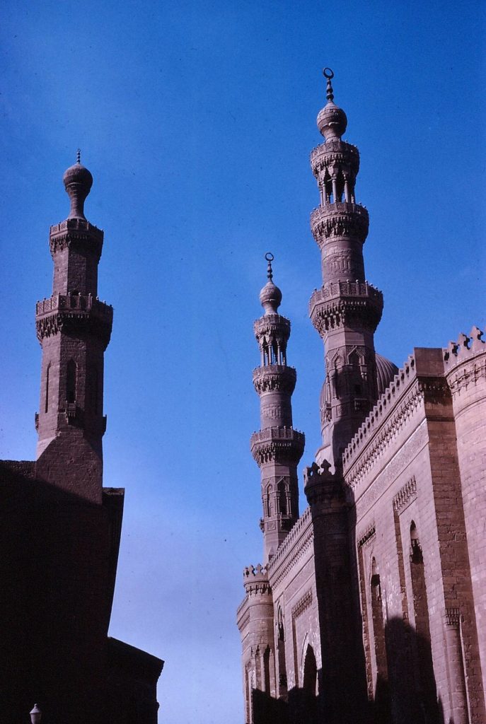 Cairo minarets 1965.  This picture reminds me of how the sound of prayers wafted across the city. 
