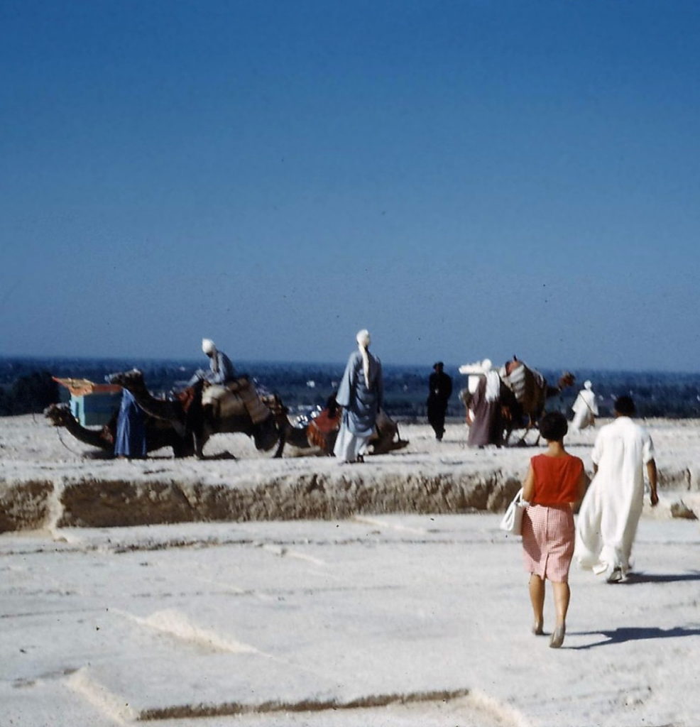 Carolyn, the Secret Astrologer, was only 15 years old in this photo of her walking along near the pyramid.
