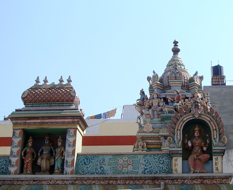 temples on the  rooftops in Bangalore, India 2011