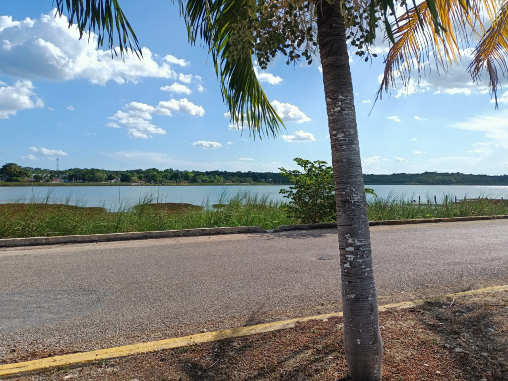 A view of Coba's lake from the ;road leading to the site entrance