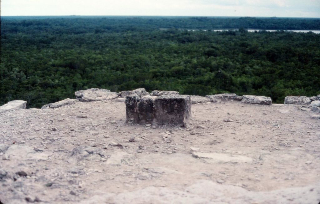 Glimpse of Lake from top of pyramid 1991