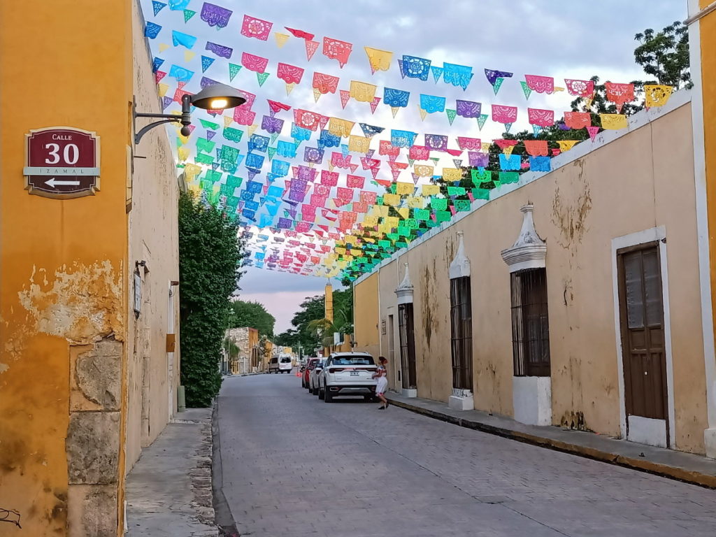Izamal shows off its status as a Pueblo Magico with festive decorations.