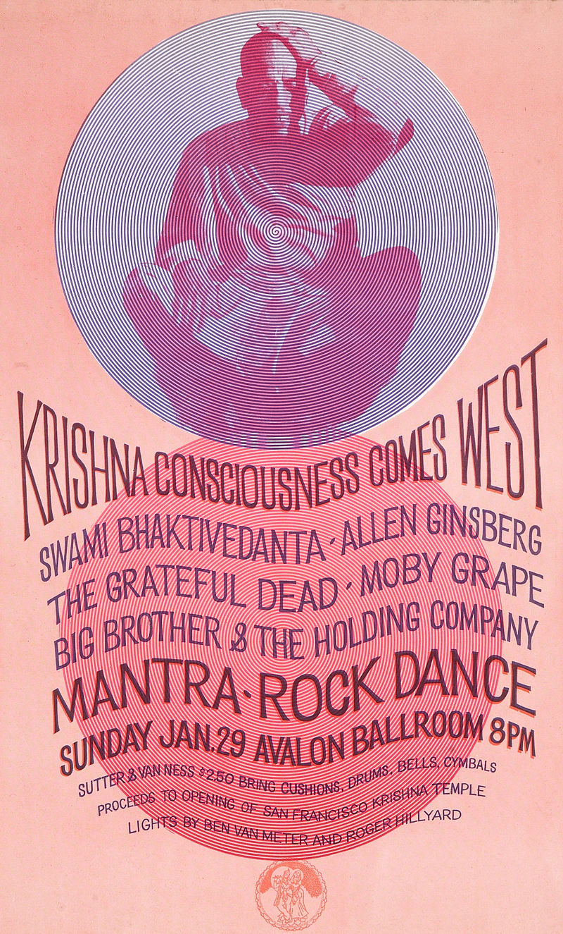 This Mantra Rock Dance January 29, 1967, was my first exposure to chanting and to the elderly swami, later to be known as Prabhupad.