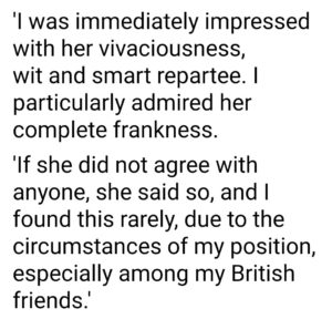 Edward VIII spoke of how he admired Wallace Simpson for her wit and vivaciousness.